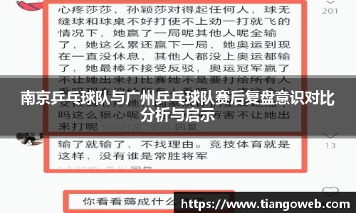 南京乒乓球队与广州乒乓球队赛后复盘意识对比分析与启示